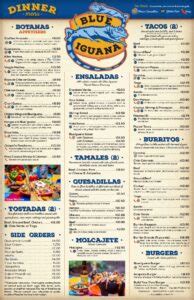 blueiguana cantina|blue iguana lake charles menu.